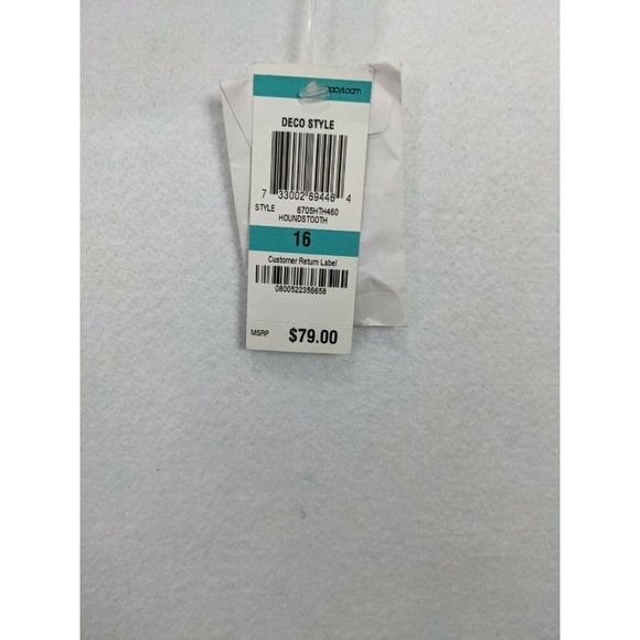 Jm Collection Womens Jacket Size 16 Acrylic Shell Black White Print - Picture 3 of 13